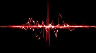 Red Sound Waves Wallpaper