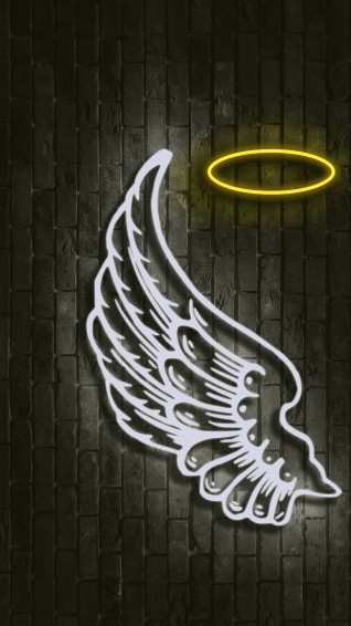 Neon Angel Wings Wallpaper Mobcup