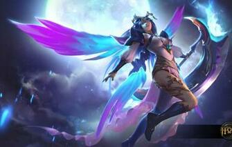 Wallpaper Girl Wings Hon Heroes Of Newerth Lunari Moon Queen