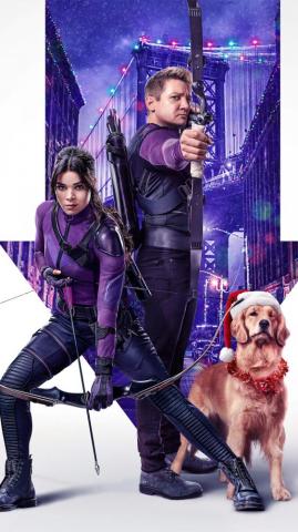 Hawkeye Series Clint Barton Kate Bishop Wallpaper iPhone Phone 4k