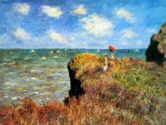 Dentro Un Sogno Claude Oscar Monet Passeggiata Sulla Scogliera