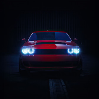 Red Dodge Challenger 4k iPad Pro Retina Display HD Wallpaper