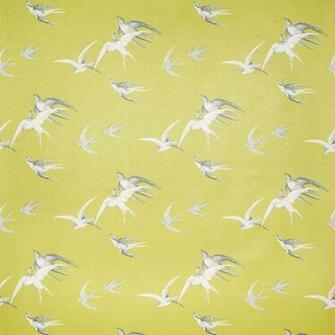 Swallows Wallpaper Lime Dviwsw101 Sanderson Vintage