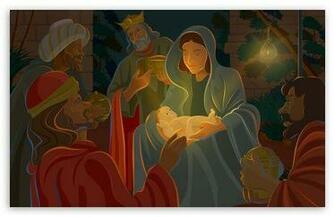 Of Jesus Christ Birth Digital Wallpaper Black