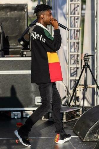 Colorblock Crewneck Sweater In Savage