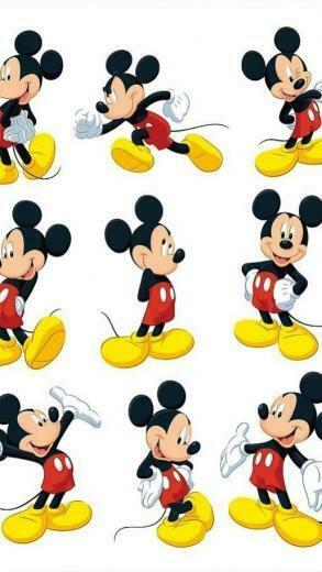 Cartoon Cute Disney iPhone Love Mickey Mouse Red Wallpaper