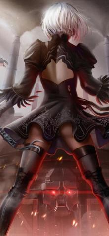Nier Automata Yorha No Type B Girl Back Sword