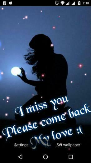 I Miss You Live Wallpaper For Android Apk