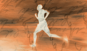 Abstract Runner Silhouette Wallpaper
