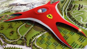 Abu Dhabi Yas Ferrari World Ultra HD Desktop Background Wallpaper