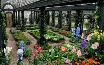 Colorful Greenhouse Garden Wallpaper