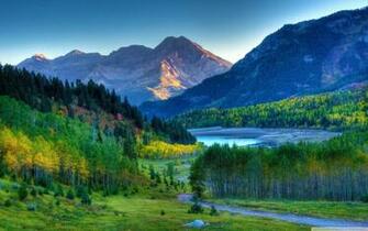Autumn Mountain Landscape HD Desktop Wallpaper