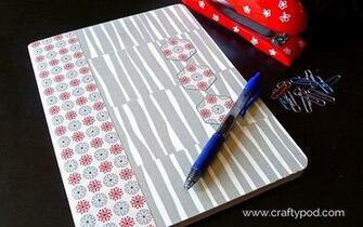 Cover A Composition Book With Spoonflower Wallpaper