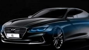 Superb Hyundai Azera Black Car HD Wallpaper