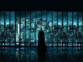 Batman Comics Looking At Gotham City Wallpaper