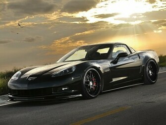 Black Chevrolet Corvette Wallpaper HD