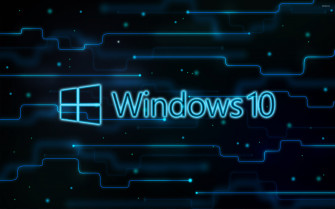 Windows Glowing Logo On A Network Wallpaper Computer