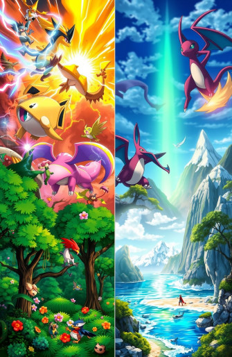 Pokemon Dual Screen Wallpaper