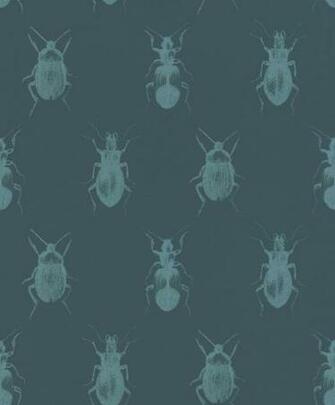Wallpaper Insects Bugs Dark Blue Rasch Textil