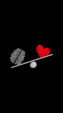 Brain Vs Heart 4k iPhone Wallpaper