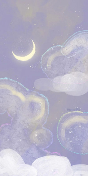Cute Purple Aesthetic iPhone Wallpaper