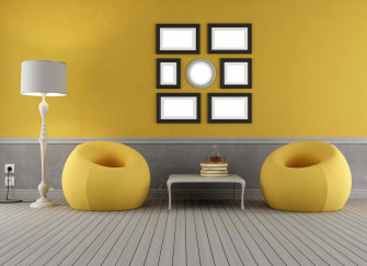 Gray And Yellow Wallpaper