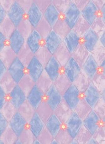 Purple Daisy Harlequin Wall Paper Sticker Outlet