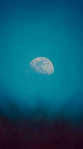 Moon Rise Day Nature Blue Dark Night Green Android