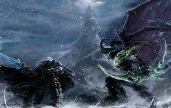Wallpaper Arthas Illidan Demon Night Elf Stormrage