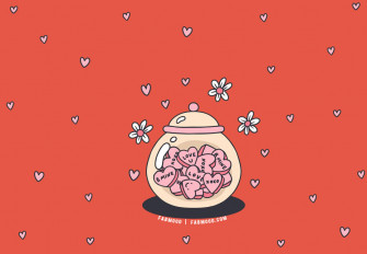 Jar Full Of Hearts Wallpaper