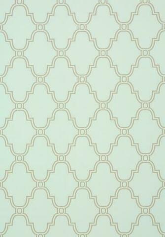 Thibaut Stanbury Trellis Wallpaper Linen On Aqua T35120