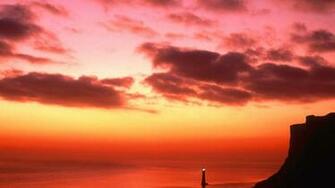Wallpaper Beacon Light England Water Evening Sky
