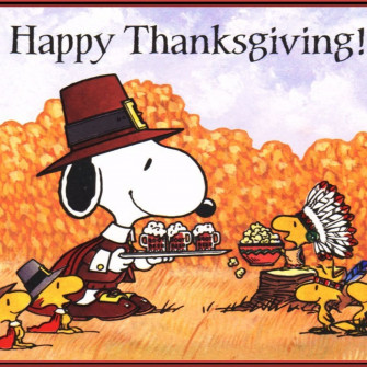 Snoopy And Woodstock Thanksgiving Wallpaper