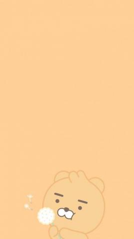 Eon Wafu On Apeach And Ryan Cartoon Wallpaper iPhone