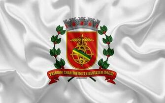 Wallpaper Flag Of Santos 4k Silk Texture Brazilian