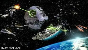 The Battle Of Endor By Etienne Ripzaad