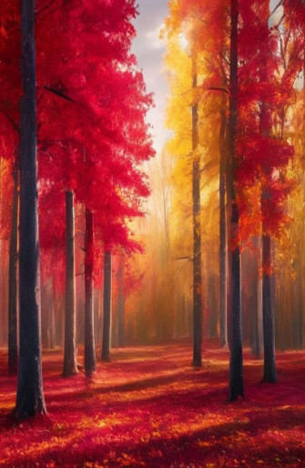 Red Forest Wallpaper
