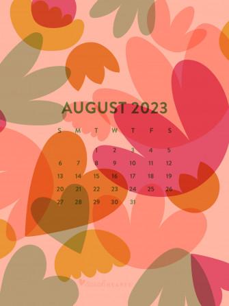 August Calendar Wallpaper Sarah Hearts