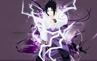 Sasuke Uchiha Sharingan Lightning Edge HD Wallpaper Anime