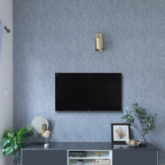 Living Room Wallpaper With A Golden Sconce
