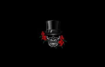 Wallpaper Skull Roses Hat Eko07 Image For Desktop Section