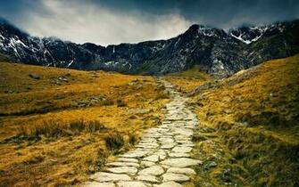 Stone Path Wales High Lands Desktop Pc And Mac Wallpaper