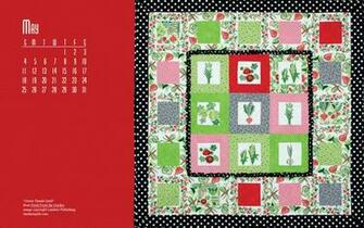 Quilt Calendar Computer Wallpaper May Books Beyond