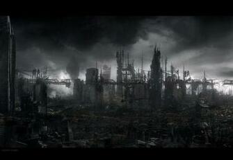 Destroyed City Background