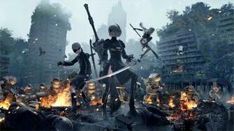 4k Nier Automata Wallpaper Em Anime Rpg Papeis De Parede