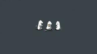 Minimalistic Fun Art Mice Wallpaper