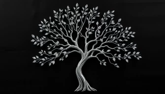 Black And Silver Tree Wallpaper