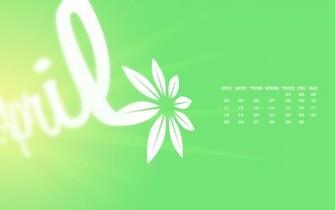 April Desktop Calendar Wallpaper Paper Leaf