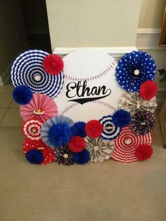 Baseball Theme Party Backdrop Baby Shower Dessert