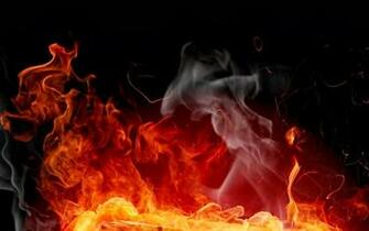 Black And Red Fire HD Wallpaper